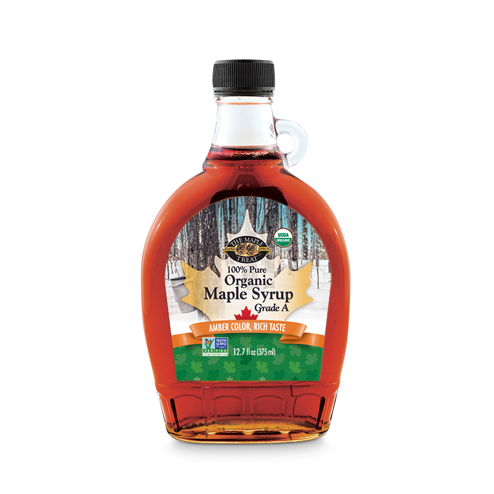 100% Pure Organic Maple Syrup, Grade A, Amber Color, Rich Taste ...