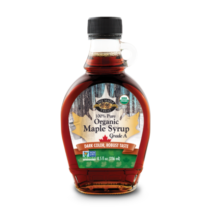 8 fl oz dark organic maple syrup