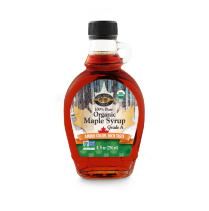 8 fl oz amber organic maple syrup