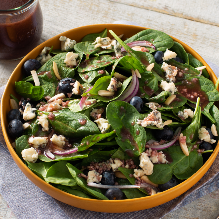 Spinach, Blueberry and Blue Cheese Salad
